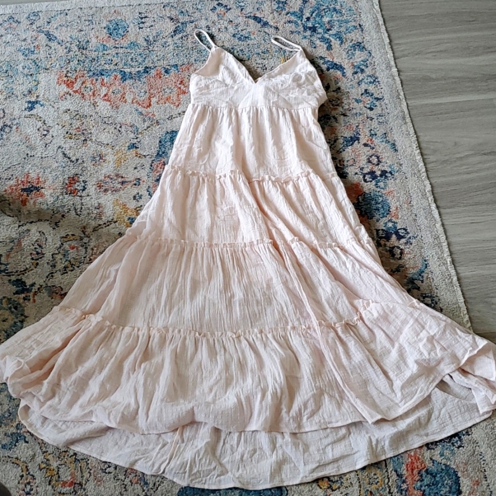 NWT Altar'd state light pink maxi dress with tie back